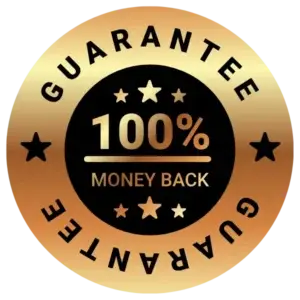 100% money-back guarantee badge
